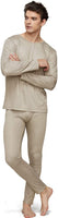 Men's Silver Fiber Fabric Casual Clothes Long Unde