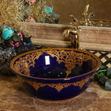 Ceramic Countertop Basin Vintage Style Ceramic Art